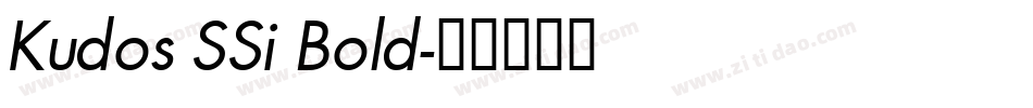 Kudos SSi Bold字体转换
